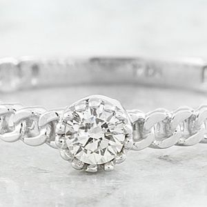 0.10 Carat Diamond 14K White Gold Ring